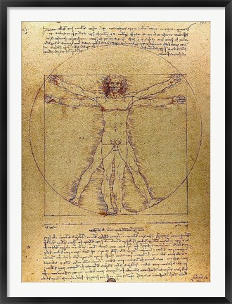 Framed Vitruvian Man Print