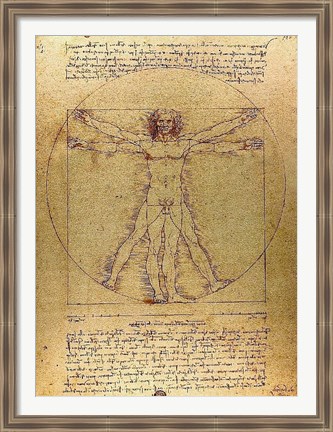 Framed Vitruvian Man Print