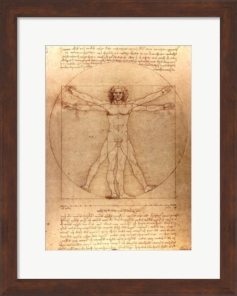 Framed Vitruvian Man Print