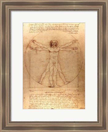 Framed Vitruvian Man Print