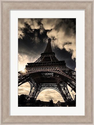 Framed Eiffel Tower (vertical) Print