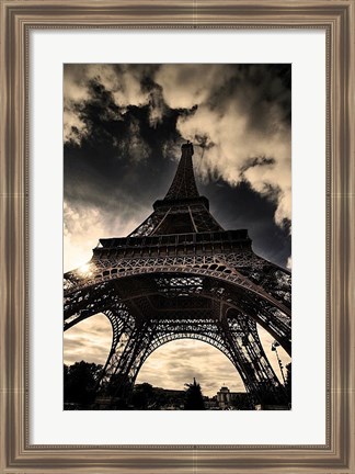 Framed Eiffel Tower (vertical) Print