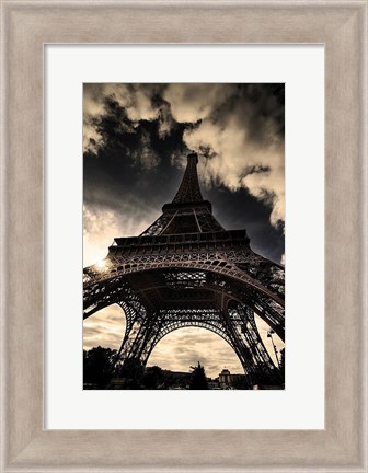 Framed Eiffel Tower (vertical) Print