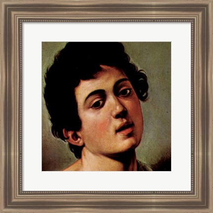 Framed Boy with a Basket of Fruit (detail) Print