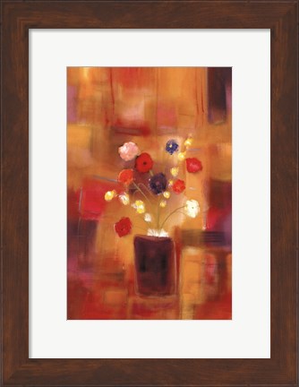 Framed Welcoming Flowers II Print