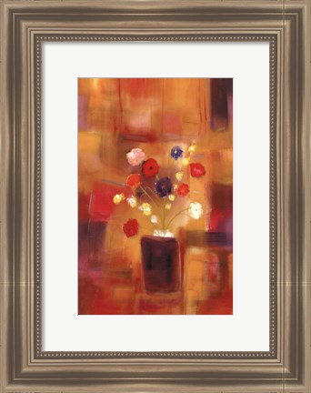 Framed Welcoming Flowers II Print