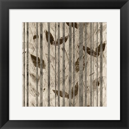 Framed Fluttering Leaves Print