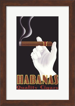 Framed Habanas Quality Cigars Print