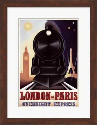 Framed London-Paris Overnight Express Print