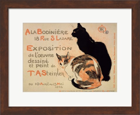 Framed la Bodiniere/Exposition Steinlen Print