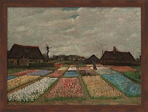 Framed Flower Beds in Holland, c. 1883 Print