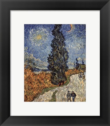 Framed Country Road in Provence by Night, c. 1890 Print