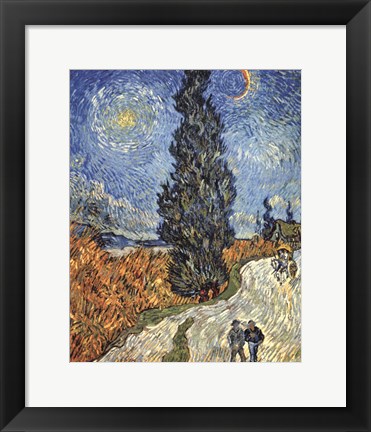 Framed Country Road in Provence by Night, c. 1890 Print