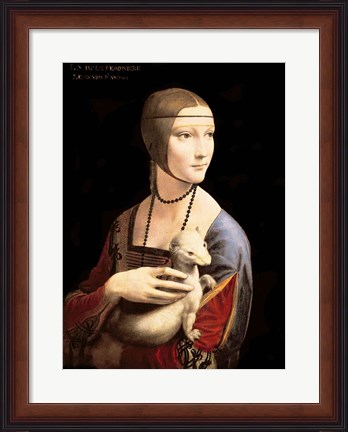 Framed Lady with the Ermine Print