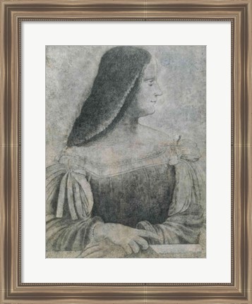 Framed Portrait of Isabella d&#39;Este Print