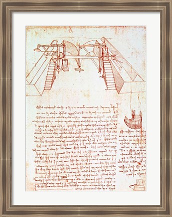 Framed Pulley System for the Construction of a Staircase Print