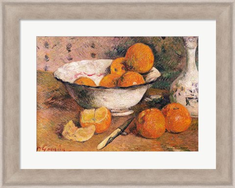 Framed Still life with Oranges, 1881 Print