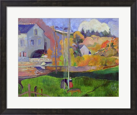 Framed Brittany Landscape: the David Mill, 1894 Print