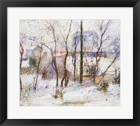 Framed Garden under Snow, 1879 Print