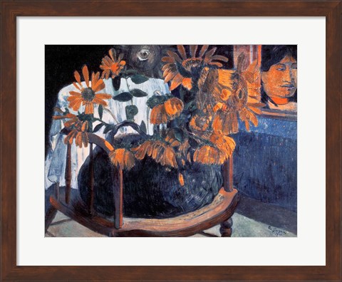 Framed Sunflowers, 1901 Print