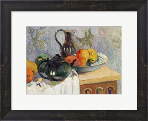 Framed Teiera, Brocca e Frutta, 1899 Print