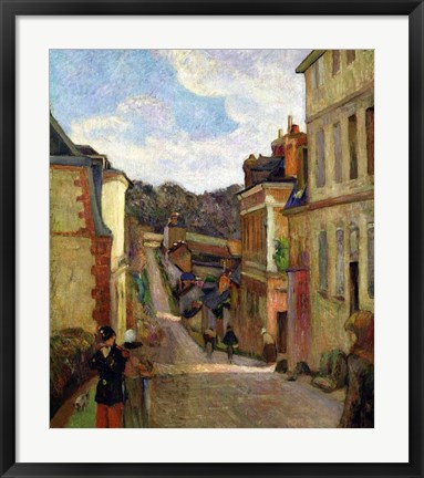 Framed Suburban Street, 1884 Print