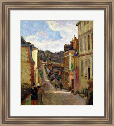 Framed Suburban Street, 1884 Print