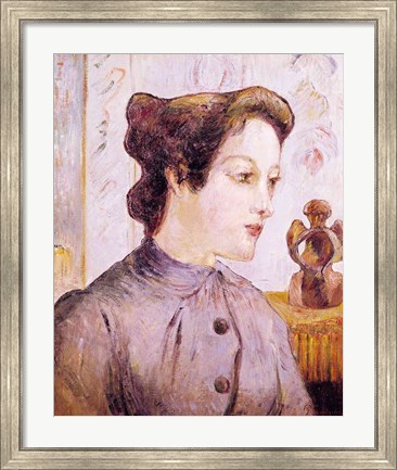 Framed Portrait of a Young Woman, 1886 Print