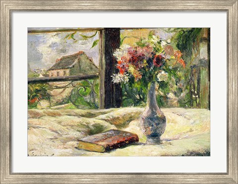 Framed Vase of Flowers Print