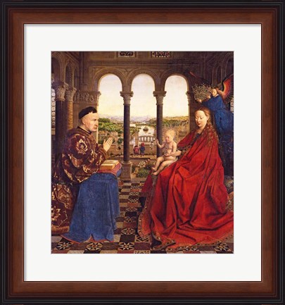 Framed Rolin Madonna Print