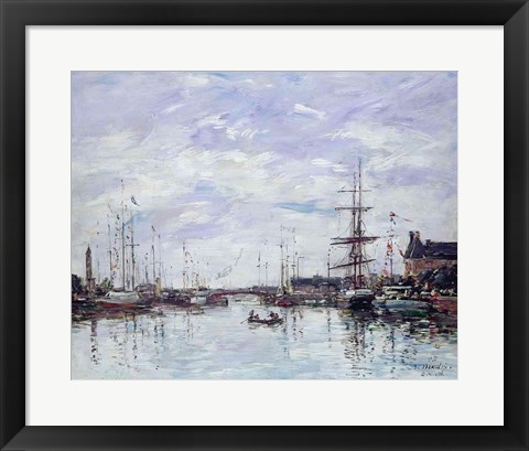 Framed Deauville, the Dock, 1892 Print