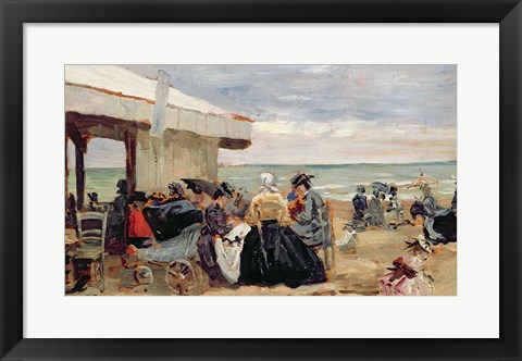 Framed Beach Scene Print