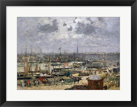 Framed Port of Bordeaux, 1874 Print