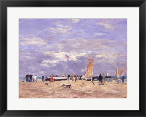 Framed Jetty at Deauville, 186 Print