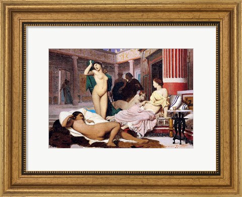 Framed Greek Interior, 1848 Print