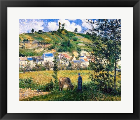 Framed Landscape at Chaponval, 1880 Print