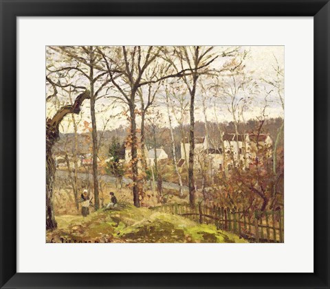 Framed Winter Landscape at Louveciennes, c.1870 Print