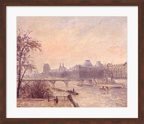 Framed Seine and the Louvre, 1903 Print