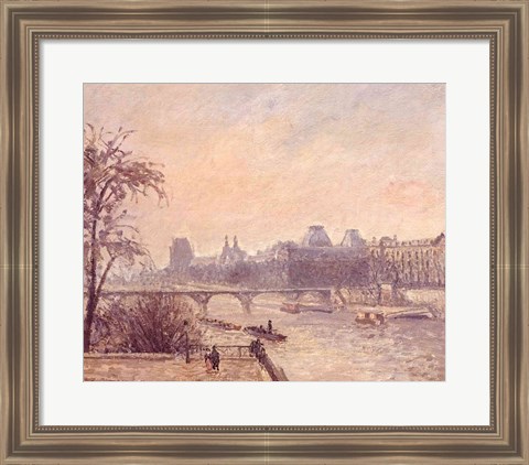 Framed Seine and the Louvre, 1903 Print