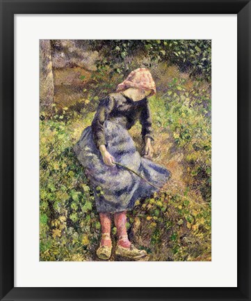 Framed Girl with a Stick, 1881 Print