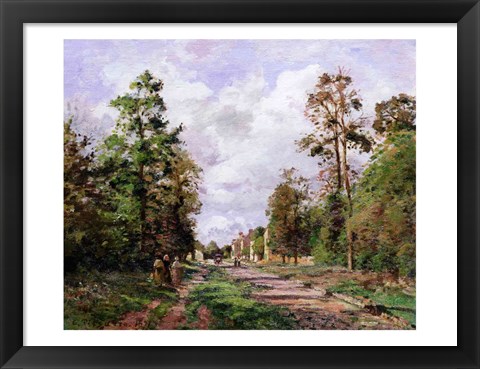 Framed road to Louveciennes at the edge of the wood, 1871 Print