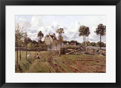 Framed Pontoise Landscape, c.1872 Print