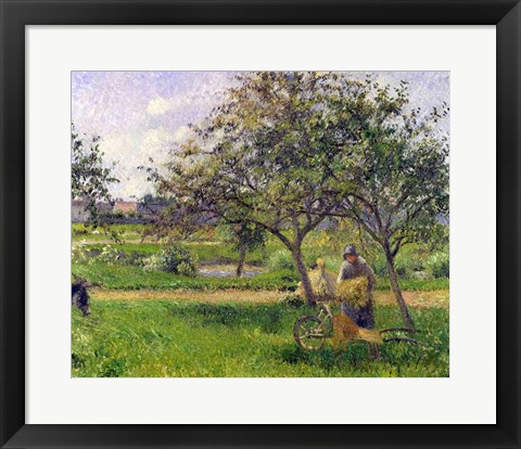 Framed Wheelbarrow, Orchard, c.1881 Print