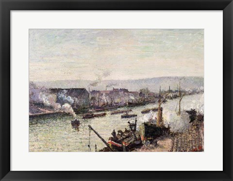 Framed Saint-Sever Port, Rouen, 1896 Print