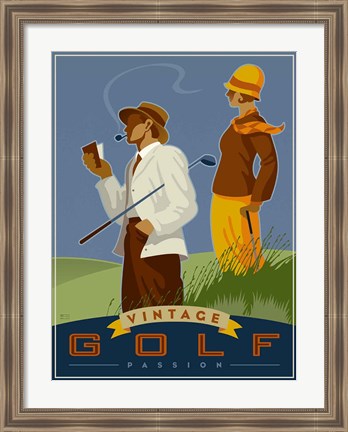 Framed Vintage Golf - Passion Print