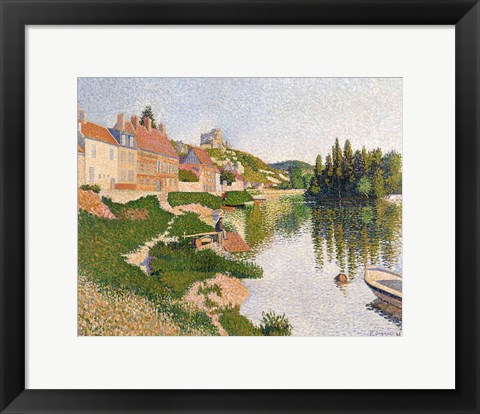 Framed River Bank, Petit-Andely, 1886 Print