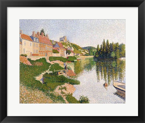 Framed River Bank, Petit-Andely, 1886 Print