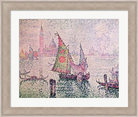 Framed Green Sail, Venice, 1904 Print