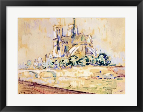 Framed Notre Dame, 1885 Print