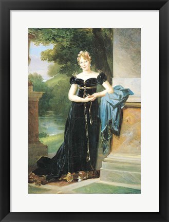 Framed Portrait of Marie Laczinska Print